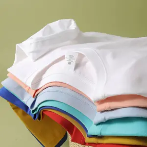 Wholesale 230 Gsm 100% Cotton Custom Logo Round Neck Plain T-Shirts For Men