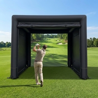 Enceinte de simulateur de golf gonflable d'extérieur en TPU imperméable avec écran anti-impact pour la pratique personnelle à domicile dans la cour