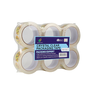 BULL High Stick Bopp Crystal <b>Clear</b> Waterproof Packing <b>Tape</b> Carton Sealing Single Sided Pressure Sensitive Adhesive - Product Image 2