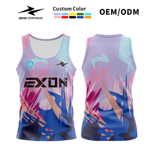 Débardeur de course réfléchissant à séchage rapide EXON, sans manches, pour course nocturne en extérieur, marathon, jogging, musculation, exercice - Product Image 1