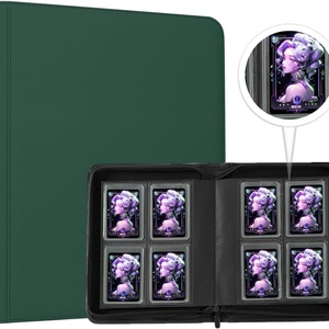 Nuevo Estilo de Carpeta de Cuero PU Impermeable con 4 Bolsillos y Cierre Seguro para Tarjetas Coleccionables - Product Image 1