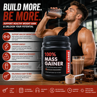 Bioby OEM Private Label Mass Gainer Whey Protein Powder Chocolate Cookie pour la croissance musculaire et le soutien à une prise de poids saine