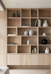 Librería Moderna <span class=keywords><strong>de</strong></span> Madera con Estantes Abiertos, Mueble Modular <span class=keywords><strong>de</strong></span> Pared para Biblioteca en Casa, Librería o Sala <span class=keywords><strong>de</strong></span> Estar - Product Image 4