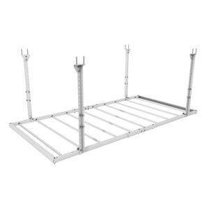 Étagère de <span class=keywords><strong>rangement</strong></span> suspendue JH-Mech blanche à grande capacité pour <span class=keywords><strong>garage</strong></span>, robuste, sécurisée, pour le stockage en hauteur, étagère en métal pour <span class=keywords><strong>plafond</strong></span> - Product Image 1