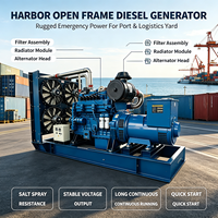 Panneau de commande LCD et compteur horaire, unité d'alimentation auxiliaire, générateur diesel de type ouvert 250 KVA
