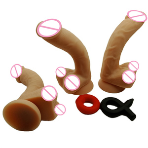 Groothandel Siliconen Donkere Huid Rubber Penis Buigbare Dildo Seksspeeltjes Masturbatie <span class=keywords><strong>Big</strong></span> Cock Realistische Anale Seksuele Voor Vrouwen Man - Product Image 4