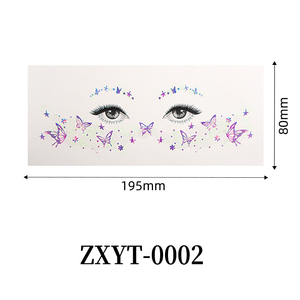 Tatouages temporaires papillon scintillants, tatouages visage ailes de fée pour décorations de maquillage de fête d'anniversaire pour femmes, enfants et jeunes enfants - Product Image 5