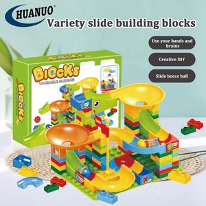 100 Uds. Juguete de bloques de construcción de carreras de mármol de gran tamaño para niños, juego de ladrillos de construcción de bolas deslizantes de construcción grande DIY - Product Image 2