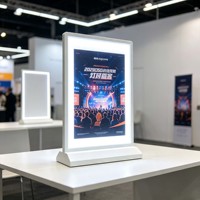 Cadre publicitaire LED éclairé pour comptoir de magasin, boîte lumineuse de bureau ultra-mince