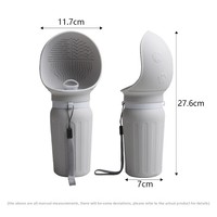 Gourde d'eau portable en silicone personnalisée pour animaux de compagnie – Bouteille de voyage, distributeur d'eau pour chien en déplacement, idéale pour les fêtes