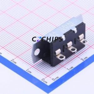 DSB-1206-0-BS-32 Slide Switch Through hole Component THT Switch Single Pole Double Throw Rectangle Pin Header Solder Tab 12.9mm - Product Image 2