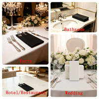 Serviettes en papier de luxe ultra douces effet lin, personnalisables avec logo, en papier Airlaid épais pour dîner, idéales pour hôtels et banquets