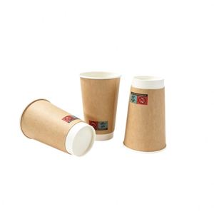 Vasos de Papel Kraft con Logotipo Impreso Personalizado, Vasos Desechables para Bebidas Calientes, Vasos de Café de Papel de Doble Pared - Product Image 3