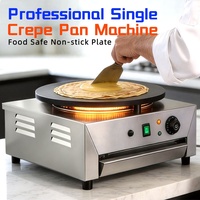 Crêpière Électrique Professionnelle CUCINA à Tête Unique en Acier Inoxydable et Fonte pour la Restauration