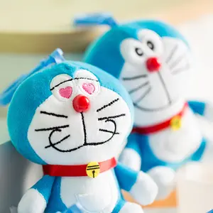 Wholesale Cartoon & Anime Peripherals Doraemon Doll Blue Fat Robotic Cat Plush Toy Dangle Kids Birthday Gift