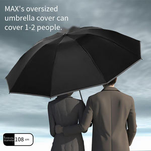 Haut de gamme 10 os anneau boucle automatique <span class=keywords><strong>parapluie</strong></span> <span class=keywords><strong>grande</strong></span> <span class=keywords><strong>taille</strong></span> renforcé épaissi hommes femmes soleil pluie inverse cadeaux d'affaires - Product Image 3