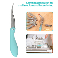 Gadget de cuisine en gros Couteau à crevettes compact et plié en acier inoxydable 304