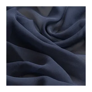Lightweight Breathable Material 100% Silk Stretch Georgette Fabric 12mm Color Custom Garment Fabric