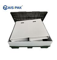 Boîte à palettes en plastique pliable et repliable de 1200*800 mm avec collier de retour pour le transport inversé