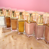 Surligneur liquide lumineux OEM hydratant pour le visage et le corps, maquillage scintillant, cosmétiques à marque privée, surligneurs liquides