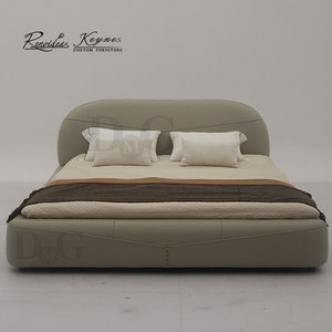 Upholstered <b>Bed</b> Luxury Leather Platform <b>Bed</b> <b>Queen</b> <b>Size</b> with Tufted Headboard for Master Bedroom - Product Image 1