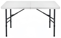 Table pliante en plastique à prix avantageux, 6 pieds, avec plateau stable en HDPE et pieds de table robustes, table pliante de 6 pieds