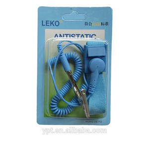 Cable de bobina de PU de 2,4 m, longitud de cable de tierra, banda <span class=keywords><strong>antiestática</strong></span> azul, correa de muñeca ESD <span class=keywords><strong>antiestática</strong></span>/<span class=keywords><strong>pulsera</strong></span> de Metal <span class=keywords><strong>antiestática</strong></span> - Product Image 4