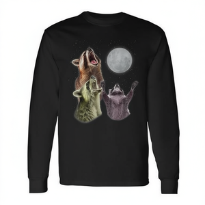 Camiseta de manga larga Raccoon Moon Howling Animal Lover Zoologist - Product Image 2