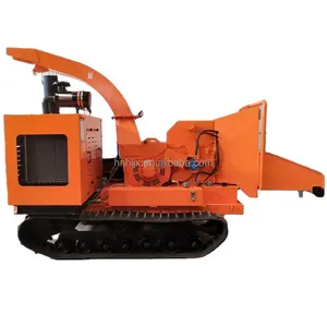 China Forestry Mobile Diesel Engine Crawler-type Wood chipper shredder Branch wood Chip Crusher Machine For Sale