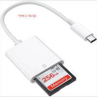 Adaptateur Lecteur de Carte Mémoire SD PD TF OTG 2/3 en 1, Double Connecteur Plug and Play pour iPhone, iPad, Caméra de Chasse et Téléphone Mobile Android