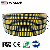 Kingshowstar US Stock 4pcs 4 Row Wheel Lights 5730 LEDs Pure White Off-Road Accessories 12V 4Row Wheel Lights Kit for Trucks