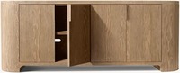 Meuble de salon moderne, meuble de salle à manger, bois de chêne, armoire multimédia à 4 portes