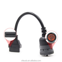 Cable de Diagnóstico para Escáner de Camiones OBD2 de 16 Pines Hembra a 9 Pines Macho para J1939