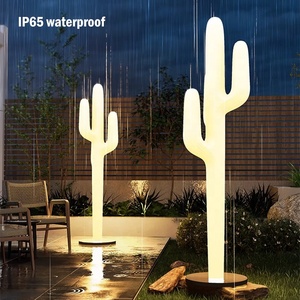 Patio exterior Villa Terraza Jardín Césped Lámpara de pie Diseño creativo <span class=keywords><strong>Cactus</strong></span> Lámpara de pie creativa para exteriores IP65 a prueba de agua - Product Image 2