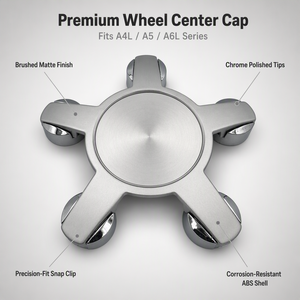 Tapa de Rueda de Plástico ABS de 135 mm para <span class=keywords><strong>Audi</strong></span> A4L A5 A6L, <span class=keywords><strong>Tapacubos</strong></span> con Anillo de Retención, Fácil Instalación, Piezas de Automóvil - Product Image 2