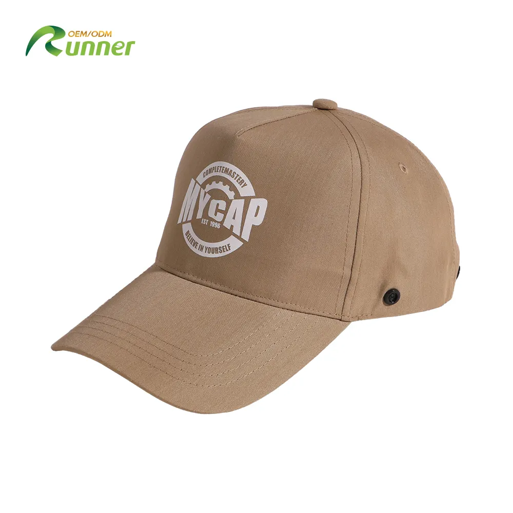 Runner ODM Best Quality Promotional Fine Canvas Brown Baseball Caps Embroidered Hats Custom Unstructured Hat Wholesale Gorra
