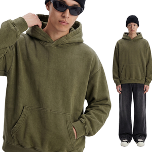 Sudadera con Capucha para Hombre, Diseño Personalizado ODM, Alta Calidad, 400gsm, Felpa de Algodón Grueso, Estilo Vintage Lavado al Ácido, Talla Grande, TKAN9061 - Product Image 2