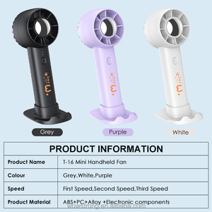 Portable Mini Fan 3 Speed Handheld Fans Micro USB Rechargeable Battery Lightweight Cooling for Women Men Indoor Outdoor Travel - Product Image 3