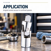 Adaptateur de douille à joint universel 3/8 pouce en acier CR-V pour clé à cliquet, accès angulaire