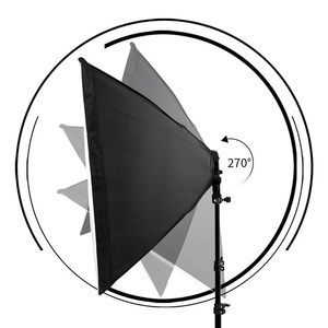 Kits d'éclairage de boîte à lumière de photographie 50x70CM système d'éclairage professionnel avec 2 pièces E27 ampoules photographiques équipement de Studio <span class=keywords><strong>Photo</strong></span> - Product Image 3