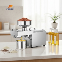 Presse à huile automatique mini FXT en acier inoxydable pour huile d'olive et huile de soja, pressage à froid et à chaud, capacité 15 kg, 110V/220V, 6YL-160