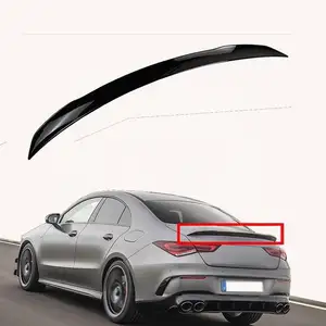 Pièce de garniture modifiée d'aile de coffre à rayures noir brillant/carbone pour Mercedes Benz CLA C118 2020-2024