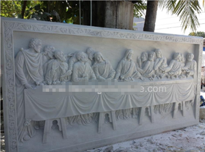 Sculpture en <span class=keywords><strong>bas</strong></span>-<span class=keywords><strong>relief</strong></span> de la Cène sculptée à la main dans le marbre YOUFINE, art mural religieux pour église et chapelle - Product Image 5