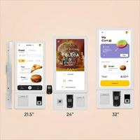 Ordinateur POS mural Sinmar 21,5 24 32 pouces, PC tout-en-un, terminal de commande et de paiement en libre-service avec imprimante intégrée