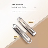Ensemble de coupe-ongles en acier inoxydable anti-éclaboussures, portable, à embout incliné, 5 pièces, en boîte, pour manucure, outils de soin des ongles, logo personnalisé