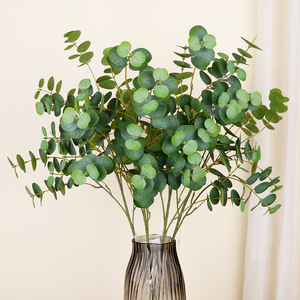 Ramo de Hojas de Eucalipto Artificiales de 30cm-100cm de Altura, Simulación Realista, Decoración de Plantas de Interior para Escritorio - Product Image 2
