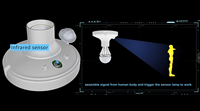 PDLUX Luz de Techo Smart Life con Sensor de Movimiento de Seguridad Interior para Lámpara E27, 1 Unidad