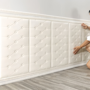 3 डी स्व-चिपकने वाला नरम दीवार पैनल-बेडरूम के भोजन और विला उच्चारण दीवारों के लिए आधुनिक वाटरप्रूफ एंटी-टकराव साउंडप्रूफ - Product Image 6