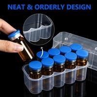 Boîtes en plastique transparent de 3 ml/10 ml (lot de 10) pour flacons, avec logo personnalisé, pour poudre lyophilisée, vaccins et peptides – Vente en gros