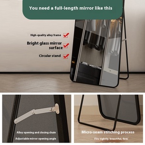Gương trang điểm ba chiều treo tường/gương đứng toàn thân cho phòng ngủ nữ thời thượng, dùng cho nhà ở - Product Image 3